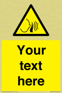 Custom warning sudden loud noise